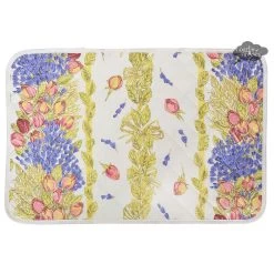 Roses & Lavender Acrylic Coated Quilted Placemats By Tissus Toselli