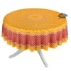 70" Round Sormiou Yellow & Red Acrylic-Coated Cotton Tablecloth By Label France -Home Kitchen And Dining Tablecloth Shop sormiou french provencal acrylic coated cotton tablecloth round sqw
