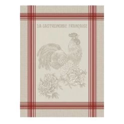 Bresse Rooster French Jacquard Dish Towel By Tissus Toselli