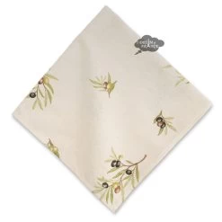 Clos Des Oliviers Cream Provence All-Over Cotton Napkin By Label France