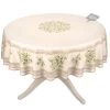 70" Round Clos Des Oliviers Cream French Tablecloths By Label France