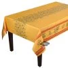 60x138" Rect Clos Des Oliviers Yellow Double Border Acrylic-Coated Cotton Tablecloth By L'Ensoleillade -Home Kitchen And Dining Tablecloth Shop tissus toselli clos des oliviers yellow double border rectangular tablecloth sqw 984ed672 8f47 4965 a700 d003afa7f1c1