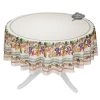 70" Round Grapes Acrylic-Coated Cotton Tablecloth By Tissus Toselli -Home Kitchen And Dining Tablecloth Shop tissus toselli grapes wine french coated cotton round place tablecloth bsqw