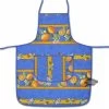 Lemons Blue Cotton Kitchen Apron By Tissus Toselli -Home Kitchen And Dining Tablecloth Shop tissus toselli lemons blue coptton apron sqw