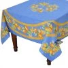 70" Square Lemons Blue Acrylic-Coated Cotton Tablecloth By Tissus Toselli -Home Kitchen And Dining Tablecloth Shop tissus toselli lemons blue square round cotton asqw 8d5dc30b 7f6f 4044 833c 5ef8a750b3c2