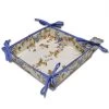Moustiers Blue & Cream Cotton Bread Basket 2 Moustiers Blue & Cream Cotton Bread Basket -Home Kitchen And Dining Tablecloth Shop tissus toselli moustiers blue cream bread basket allover sqw