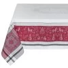 62x138" Rectangular Christmas Spirit Gray & Red Jacquard Tablecloth By Tissus Toselli -Home Kitchen And Dining Tablecloth Shop tissus toselli noel christmas spirit vars jacquard cotton tablecloth rectangular 74832915 e348 4fb2 8d2f a5c368ae97eb