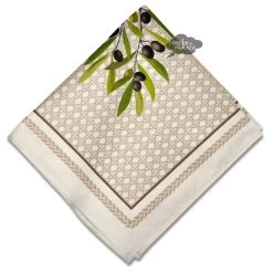 Nyons Cream Provence Cotton Napkin By Tissus Toselli