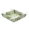 Nyons Green Acrylic Coated Bread Basket By Tissus Toselli -Home Kitchen And Dining Tablecloth Shop tissus toselli nyons green coated cotton catchall vide poche bread basket sq