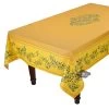 60x96" Rectangular Nyons Yellow Acrylic Coated Cotton Tablecloth By Tissus Toselli -Home Kitchen And Dining Tablecloth Shop tissus toselli nyons yellow rectangular coated cotton tablecoth sqw