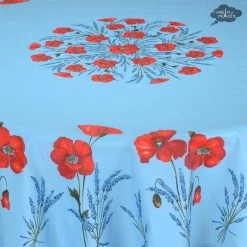 Home Kitchen And Dining Tablecloth Shop 26 Home Kitchen And Dining Tablecloth Shop -Home Kitchen And Dining Tablecloth Shop tissus toselli poppies sky blue round cotton coated tablecloth asqw 389c6c25 edb1 4420 8ca0 2f90b19099d3