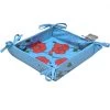 Poppies Sky Blue Acrylic Coated Bread Basket By Tissus Toselli -Home Kitchen And Dining Tablecloth Shop tissus toselli provencal bread basket poppies sky blue sqw