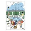Parisian Gardens (Les Jardins Parisiens) Cotton Tea Towel By Winkler Torchons & Bouchons