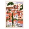 Provence Village Tea Towel By Torchons Et Bouchons -Home Kitchen And Dining Tablecloth Shop torchons et bouchons provence village tea towel