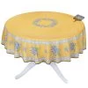 70" Round Valensole Yellow Acrylic-Coated Cotton Tablecloth By Label France -Home Kitchen And Dining Tablecloth Shop valensole yellow coated cotton round tablecloth l ensoleillade sqw