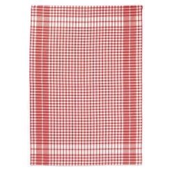 Red Small Square Gingham Pattern Cotton Dish Towel By Winkler